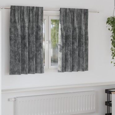 vidaXL Κουρτίνες Velvet 2 τεμ. με Τσέπες Γκρι 140x140cm