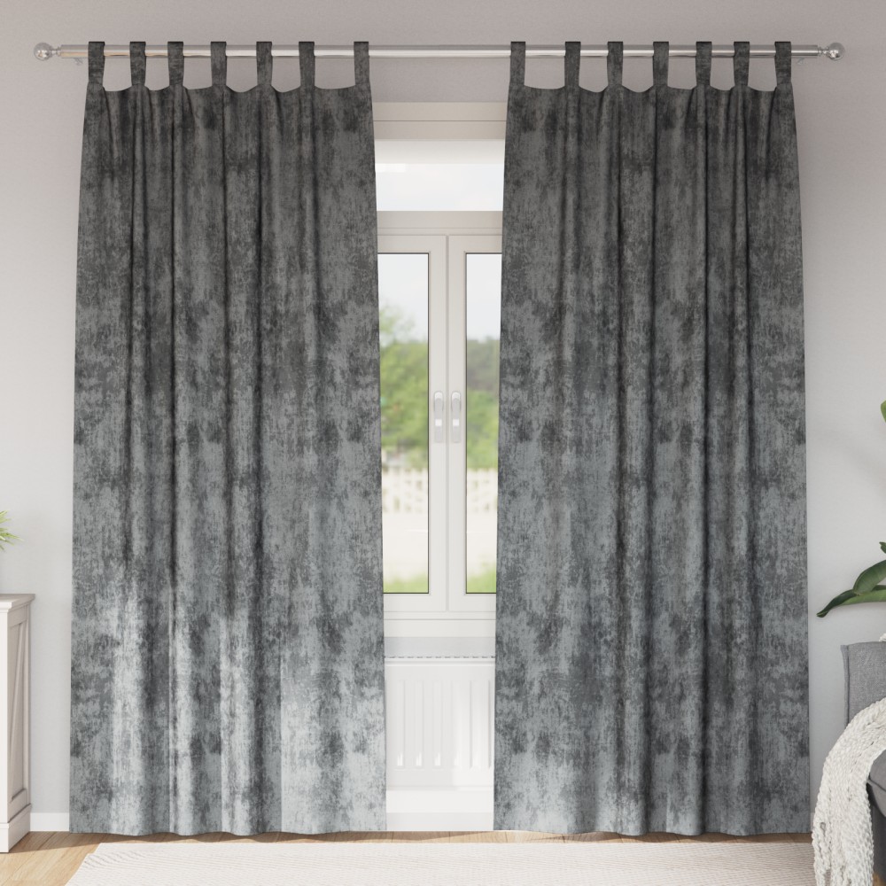vidaXL Βελούδινες Κουρτίνες 2 τμχ. Γκρι 245x140cm Βελούδο