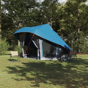 vidaXL Σκηνή Τιπί με στέγη με αέρα αέρα Μπλε 508 x 470 x 300 εκ ταφτάς