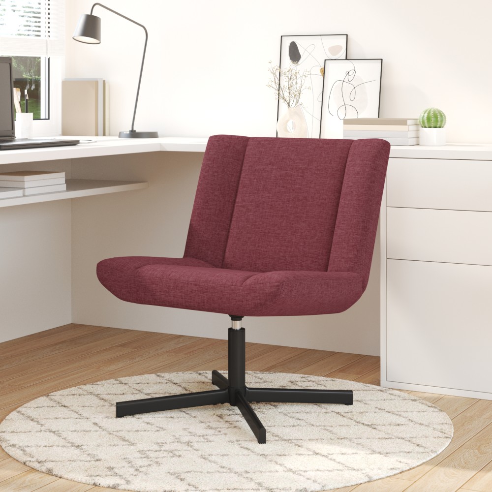 vidaXL Περιστρεφόμενη καρέκλα Κόκκινο 63x75x76cm ύφασμα