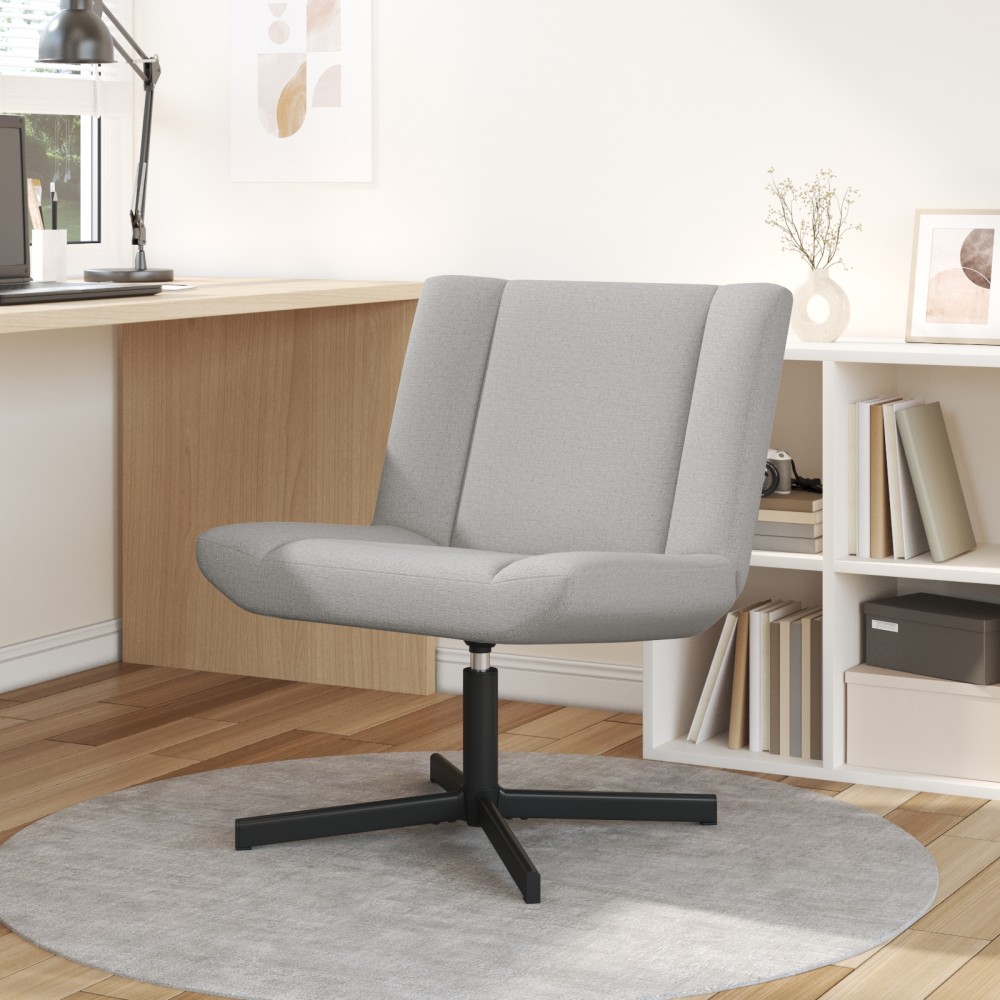vidaXL Περιστρεφόμενη καρέκλα Σκίουρος Γκρί 63x75x76cm ύφασμα