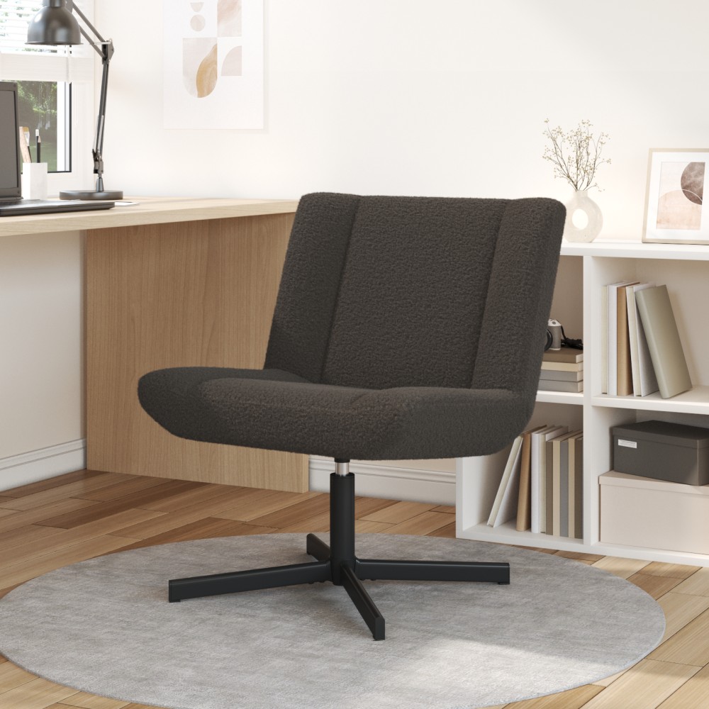 vidaXL Περιστρεφόμενη καρέκλα Σκούρο Γκρι 63x75x76 εκ