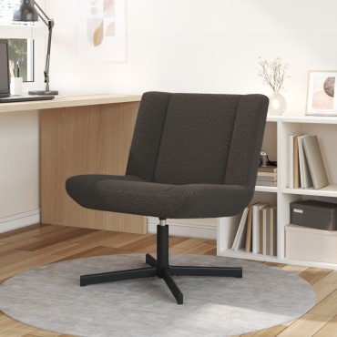 vidaXL Περιστρεφόμενη καρέκλα Σκούρο Γκρι 63x75x76 εκ