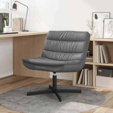 vidaXL Περιστρεφόμενη καρέκλα Γκρι 63x75x76cm Τεχνητό Δέρμα