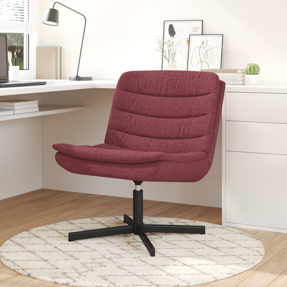 vidaXL Περιστρεφόμενη καρέκλα Κόκκινο 63x75x76cm ύφασμα