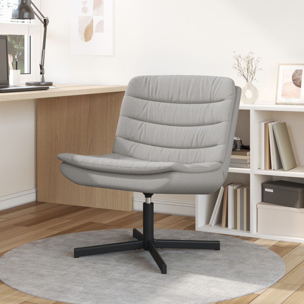 vidaXL Περιστρεφόμενη καρέκλα Σκίουρος Γκρί 63x75x76cm ύφασμα
