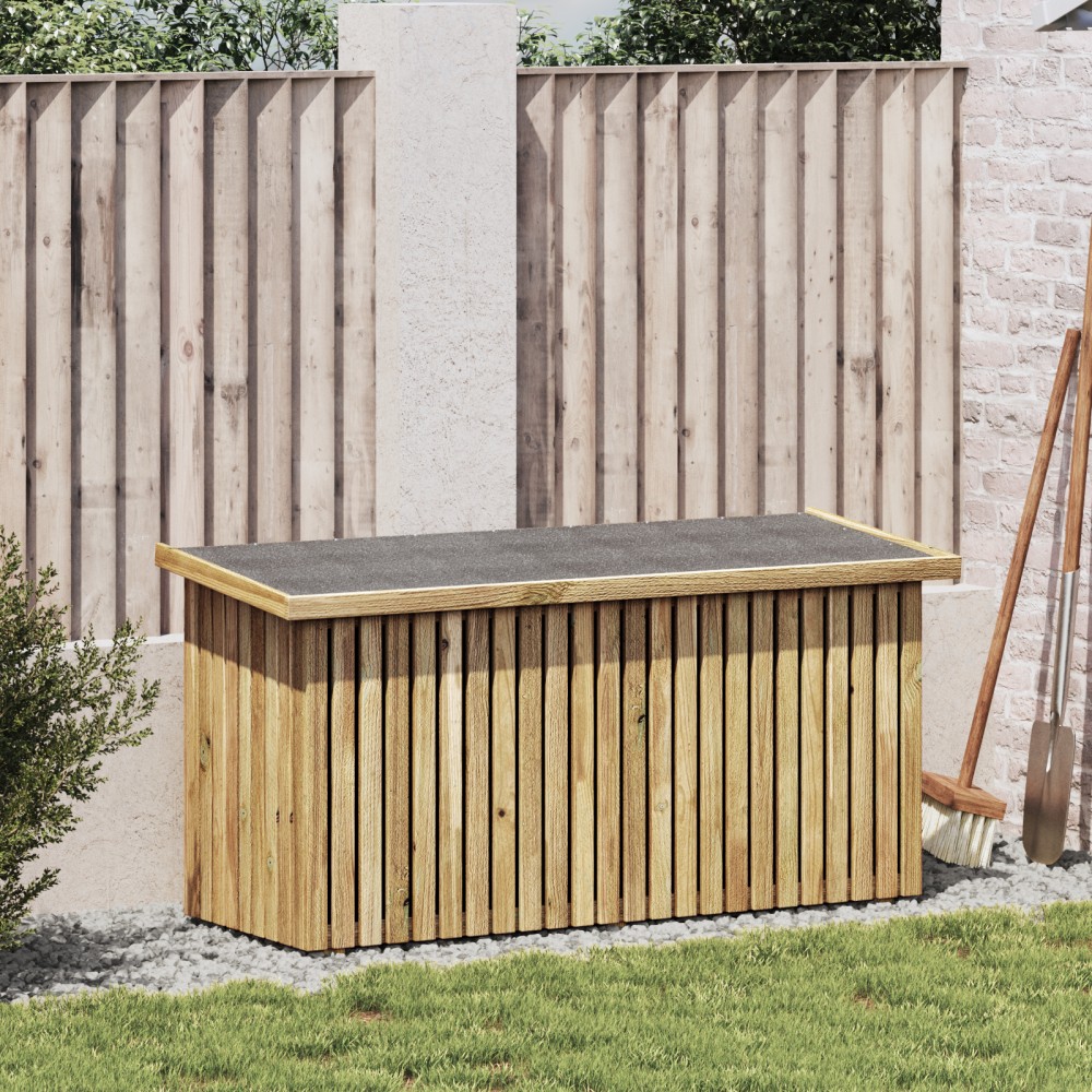 vidaXL Κουτί αποθήκευσης κήπου Φυσικό 119x44x58,5cm