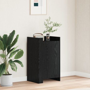 vidaXL Συρταριέρα Μαύρη Βελανιδιά 45x35x75cm Επεξεργασμένο Ξύλο 1 τεμ.