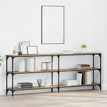 vidaXL Τραπέζι Κονσόλας Ξύλο Δρυός 200x29x75cm Σχεδιασμένο Ξύλο 1 τεμ.