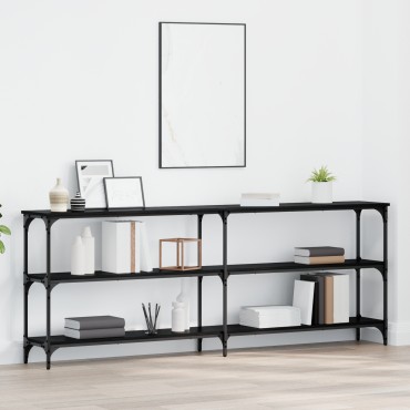 vidaXL Κονσόλα Μαύρη Δρυς 200x29x75cm Επεξεργασμένο ξύλο 1 τεμ.