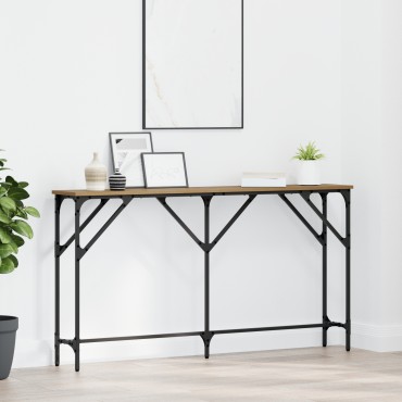 vidaXL Κονσόλα Ξύλο Δρυός 140x23x75cm Επεξεργασμένο Ξύλο 1 τεμ.