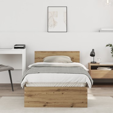 vidaXL Κρεβάτι χωρίς στρώμα και κεφαλάρι Δρυς 90x200 εκ.