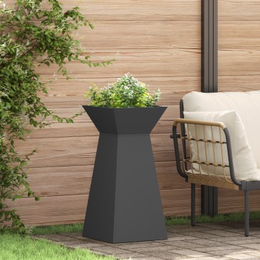 vidaXL Βάση Φυτών Μαύρη Πλαστική 35 x 35 x 73 cm Κυλινδρική Σύγχρονη