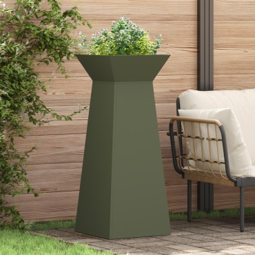 vidaXL Βάση Γλάστρας Ελιά Μέταλλο 40 x 40 x 101 εκ. Γλάστρες