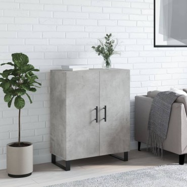 vidaXL Ντουλάπι Γκρι Σκυροδέματος 69,5x34x90cm Επεξεργασμένο Ξύλο 1 τεμ.