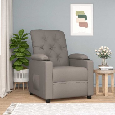 vidaXL Πολυθρόνα Ανακλινόμενη Taupe Υφασμάτινη 78,5x93x96,5cm 1 τεμ.