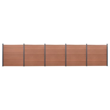 vidaXL Σετ Πάνελ Περίφραξης Καφέ 872x186cm από WPC