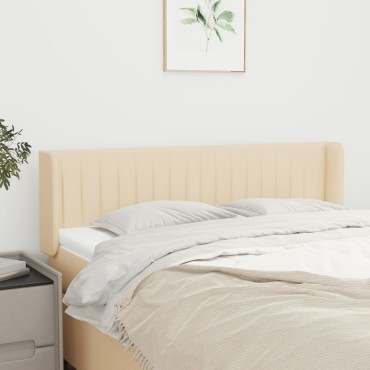 vidaXL Κεφαλάρι με Πτερύγια Κρεμ 147x16x78/88cm Υφασμάτινο 1 τεμ.