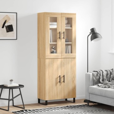 vidaXL Ντουλάπι Sonoma δρυς 69,5x34x180cm από Επεξεργασμένο Ξύλο 1 τεμ.
