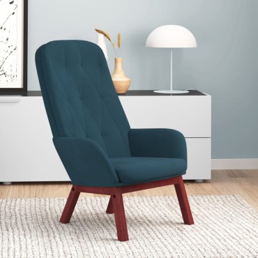 vidaXL Πολυθρόνα Relax Μπλε Βελούδινη 70x77x98cm 1 τεμ.