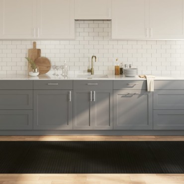 vidaXL Χαλί Ορθογώνιο Μαύρο 100x300cm Μπαμπού
