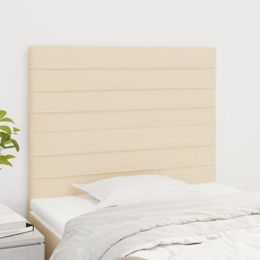 vidaXL Κεφαλάρια Κρεβατιού 2 τεμ. Κρεμ 80x5x78/88cm Υφασμάτινο