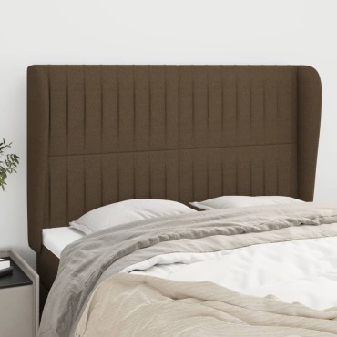 vidaXL Κεφαλάρι με Πτερύγια Σκούρο Καφέ 147x23x118/128cmΥφασμάτινο 1 τεμ.