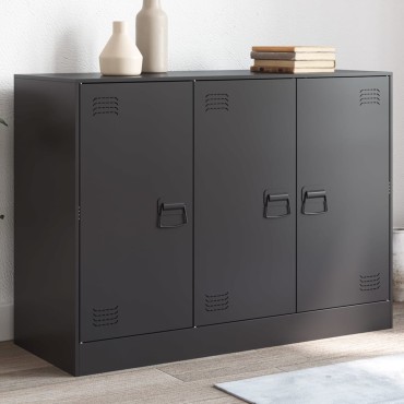 vidaXL Ντουλάπι Μαύρο 99x39x73cm από Ατσάλι 1 τεμ.