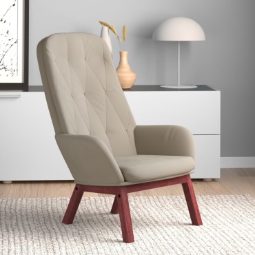 vidaXL Πολυθρόνα Relax Ανοιχτό Γκρι Βελούδινη 70x77x98cm 1 τεμ.