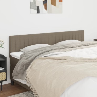 vidaXL Κεφαλάρια Κρεβατιού 2 τεμ. Taupe 80x5x78/88cm Υφασμάτινο
