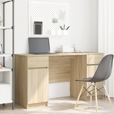 vidaXL Γραφείο Sonoma Δρυς Επεξεργασμένο ξύλο 140x49x76cm 1 τεμ.