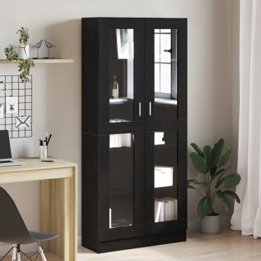 vidaXL Βιβλιοθήκες 2 τεμ. Μαύρη Δρυς 82,5x30,5x185cm - Επεξεργασμένο Ξύλο
