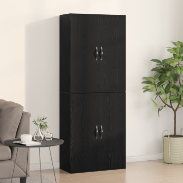 vidaXL Ντουλάπες 2 τεμ. Μαύρος Δρυς 69,5x34x180cm Επεξεργασμένο ξύλο