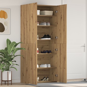 vidaXL Ντουλάπι Παπουτσιών Artisan Oak 80x35,5x180cm Επεξεργασμένο Ξύλο