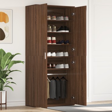 vidaXL Ντουλάπι Παπουτσιών Καφέ Δρυός 80x39x180cm Φτιαγμένο Ξύλο