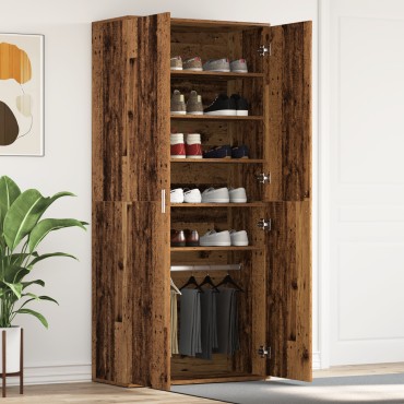 vidaXL Ντουλάπα Παπουτσιών Παλιού Ξύλου 80x39x180cm Επεξεργασμένο Ξύλο
