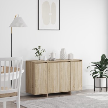 vidaXL Πλευρικό Γραφείο Sonoma Oak Sonoma Oak Επεξεργασμένο ξύλο 120x41x75cm 1 τεμ.