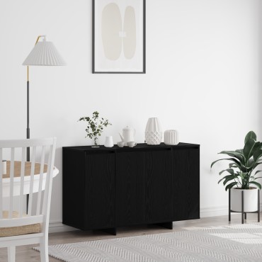 vidaXL Μαύρος Δρυς Μπουφέ Μαύρος δρυς Ξύλο 120x41x75cm Μοντέρνος 1 τεμ.