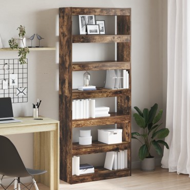 vidaXL Βιβλιοθήκη 6 επιπέδων 80x30x198cm Επεξεργασμένο Ξύλο 1 τεμ.
