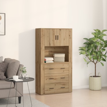 vidaXL Υψηλή Ντουλάπα Artisan Oak 80x33x150cm Επεξεργασμένο Ξύλο 1 τεμ.