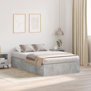 vidaXL Κρεβάτι Αποθήκευσης Σκυρόδεμα Γκρι 120x190 εκ