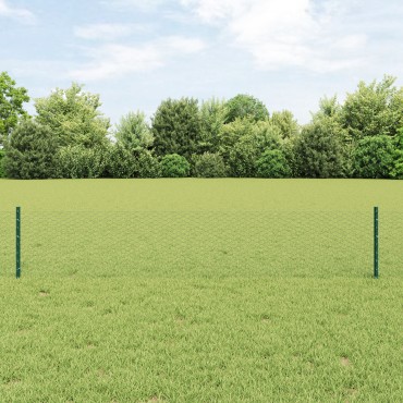 vidaXL Εξαγωνική Φράχτη με Στύλο 10x0,4 m PVC-Επικαλυμμένο Ατσάλι
