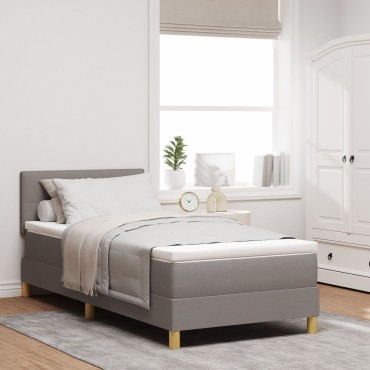 vidaXL Κρεβάτι με Ανάρτηση και Στρώμα Ταπέζι 90x190 εκ. Ύφασμα