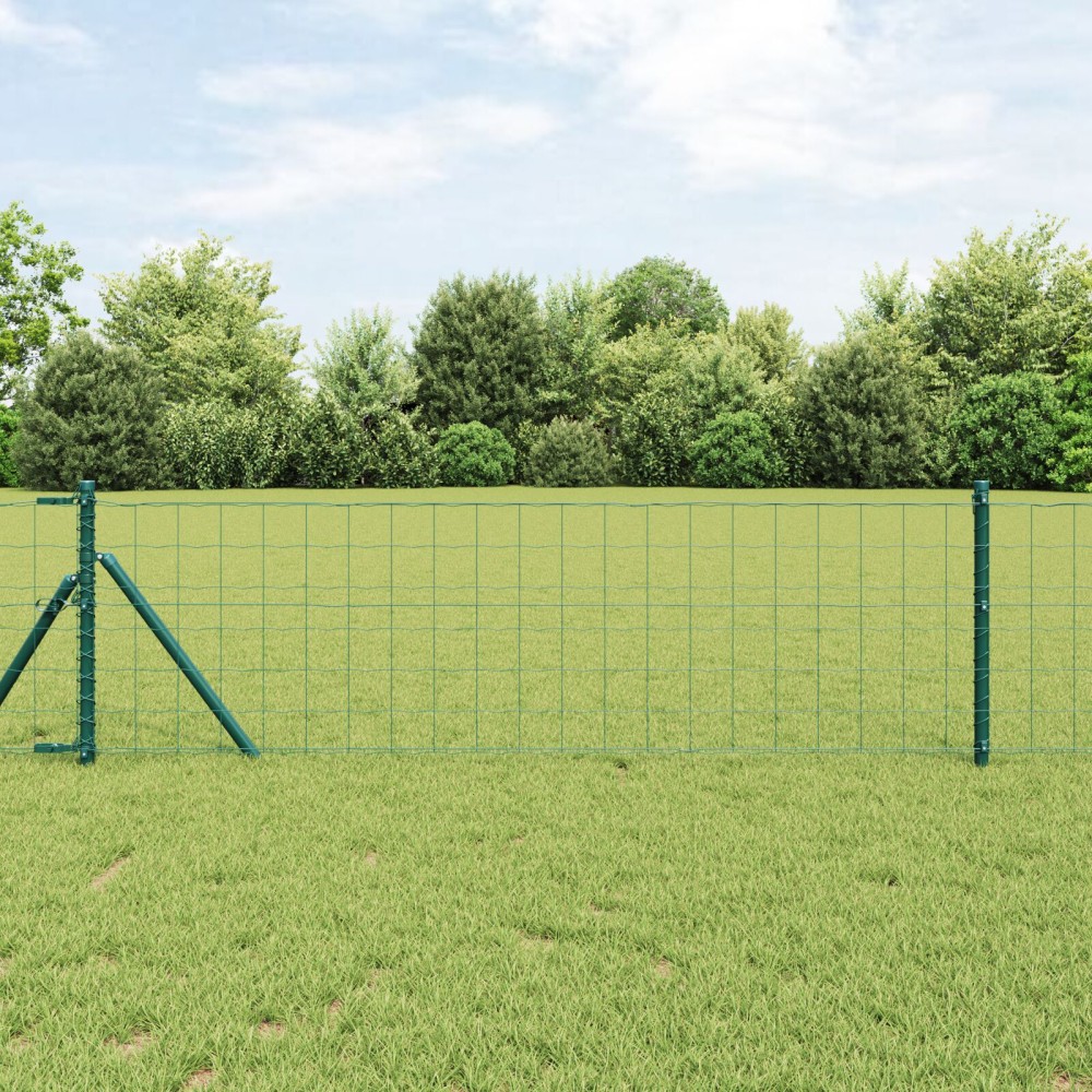 vidaXL Ευρωπαϊκή Στήριξη Φράχτη 10x0,4 m PVC-Επικαλυμμένο Ατσάλι