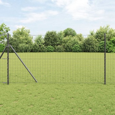 vidaXL Euro Fence Σετ των 2 Γκρι Μέταλλο 25x1.2 μ Καταπληκτική