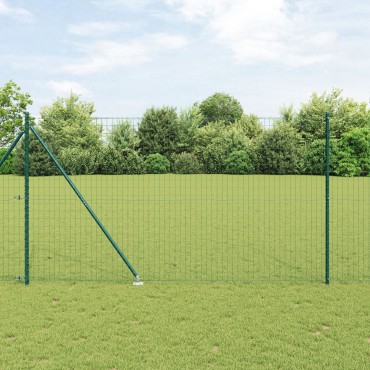 vidaXL Euro Fence με 7 ακίδες 1.5x10 μ Γαλβανισμένο ατσάλι Πράσινο