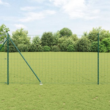 vidaXL Euro Fence με 7 Σπike Posts 1.6x10 μ Γαλβανισμένος Χάλυβας Πράσινος