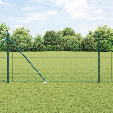 vidaXL Euro Fence Σετ 2 Πράσινο Ατσάλι, Επικαλυμμένο με Πλαστικό