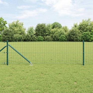 vidaXL Ευρωπαϊκός Φράκτης με Ακίδες 50x0,6 μ PVC-Επικαλυμμένο Ατσάλι