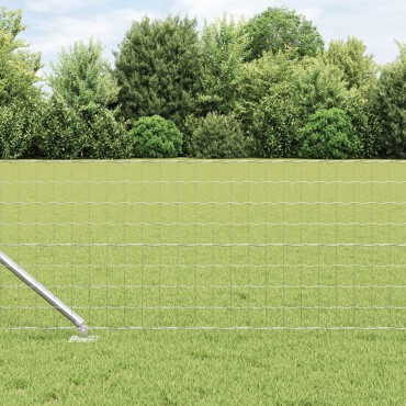 vidaXL Euro Fence με 13 στήλες στήριξης 0.4x25 μ γαλβανισμένος χάλυβας